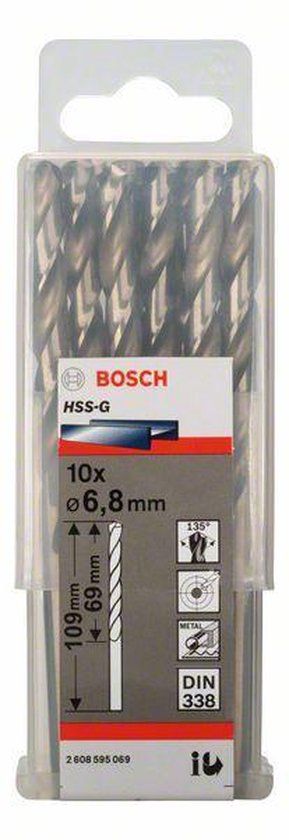 Bosch Pro HSS-G metaalboor 6,8 mm - 2608595069