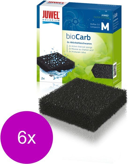 Juwel Biocarb M Compact - Filtermateriaal - 6 x 9.5x9.5x2.5 cm Compact