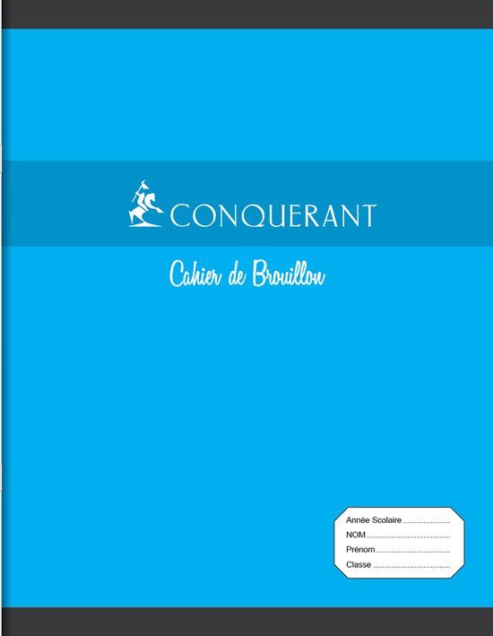 Conquerant Kladschrift, geruit, 170 x 220 mm, Blauw, 96 pagina's