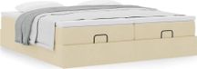 Maison Exclusive - Cadre de lit ottoman avec matelas crème 200x200cm tissu