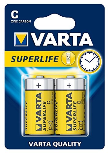 varta 10500214 Superlife batterij R14/baby met 1,5 volt, capaciteit 3000 mAh