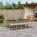 Maison Exclusive - Ensemble de jardin, 11 pièces, avec coussins, mélange de couleur beige, en polyrotin