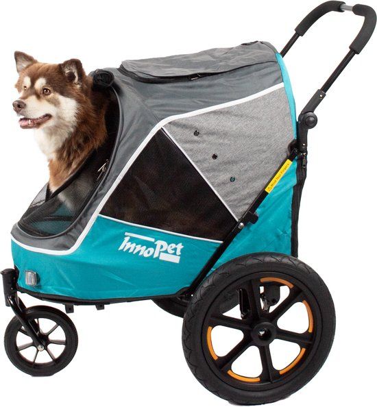 InnoPet Sporty Evolution - Inklapbare Hondenbuggy en Hondenfietskar - Ocean Blue - Tot maximaal 30kg
