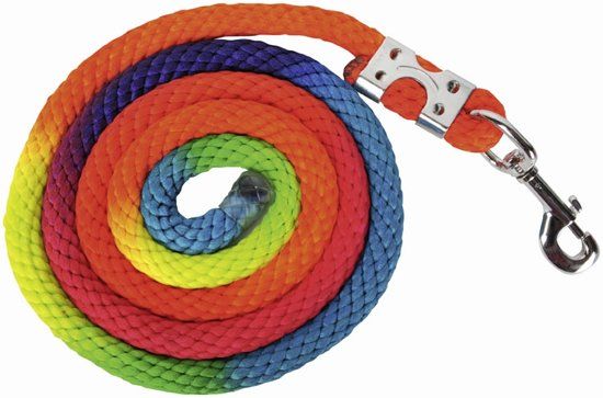 HKM Halstertouw -Multicolor- karabijnhaak bont 180 cm