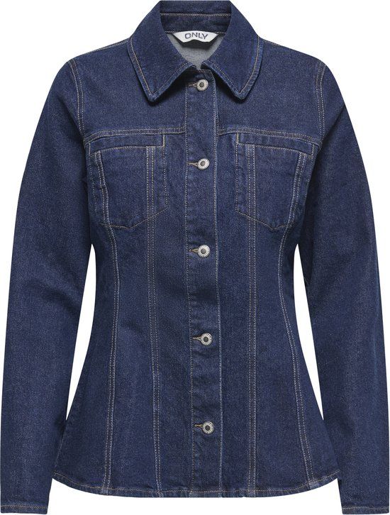 Only ONLELLE Longsleeve Fitted Dames Spijkerjas - blauw - XS