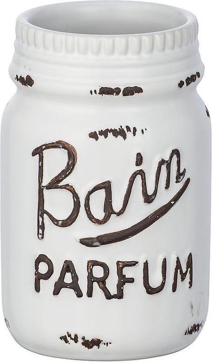 WENKO Badkamerbeker Lavars 7,5 X 12 Cm Keramiek Wit