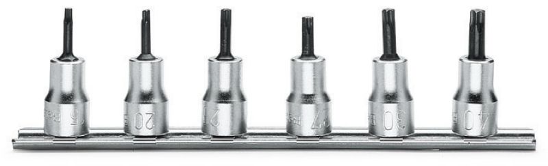 Beta 6-delige set schroevendraaierdoppen voor Torx® schroeven (art. 910TX) met support 910TX/SB6