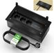 Prise escamotable - 3 prises - Prise encastrable en Aluminium avec 2 USB-C PD 30 W - Plan de travail - Table de conférence - Bureau