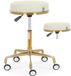 physa Tabouret roulant - 51 - 64 cm - 150 kg - Beige/Doré