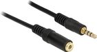 Delock 3,5mm Jack 4-polig audio/video verlengkabel AWG24 / zwart - 0,50 meter