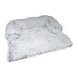 SONDEY Paris Prijsbeschermer voor bank en nekrol, fluffy 100 cm, wit gemêleerd