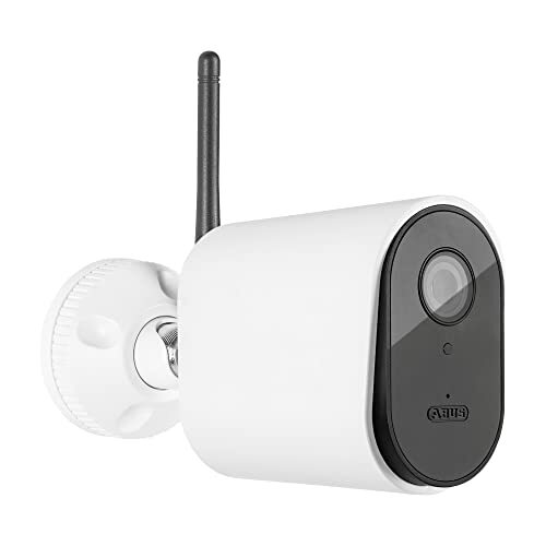 Abus PPIC44520 Wifi-buitencamera, bewakingscamera met app, bewegingsdetectie, objectonderscheiding, pushmelding, nachtzicht, 8 GB geheugenkaart, 1080p/Full HD, Masking