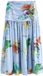 Next - Dames - Kew Collection botanische satijnen lange rok, petite - Petite - Blauw