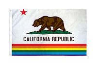 AZ FLAG California Rainbow Flag 150x90 cm Polyester 100D 2 Rings