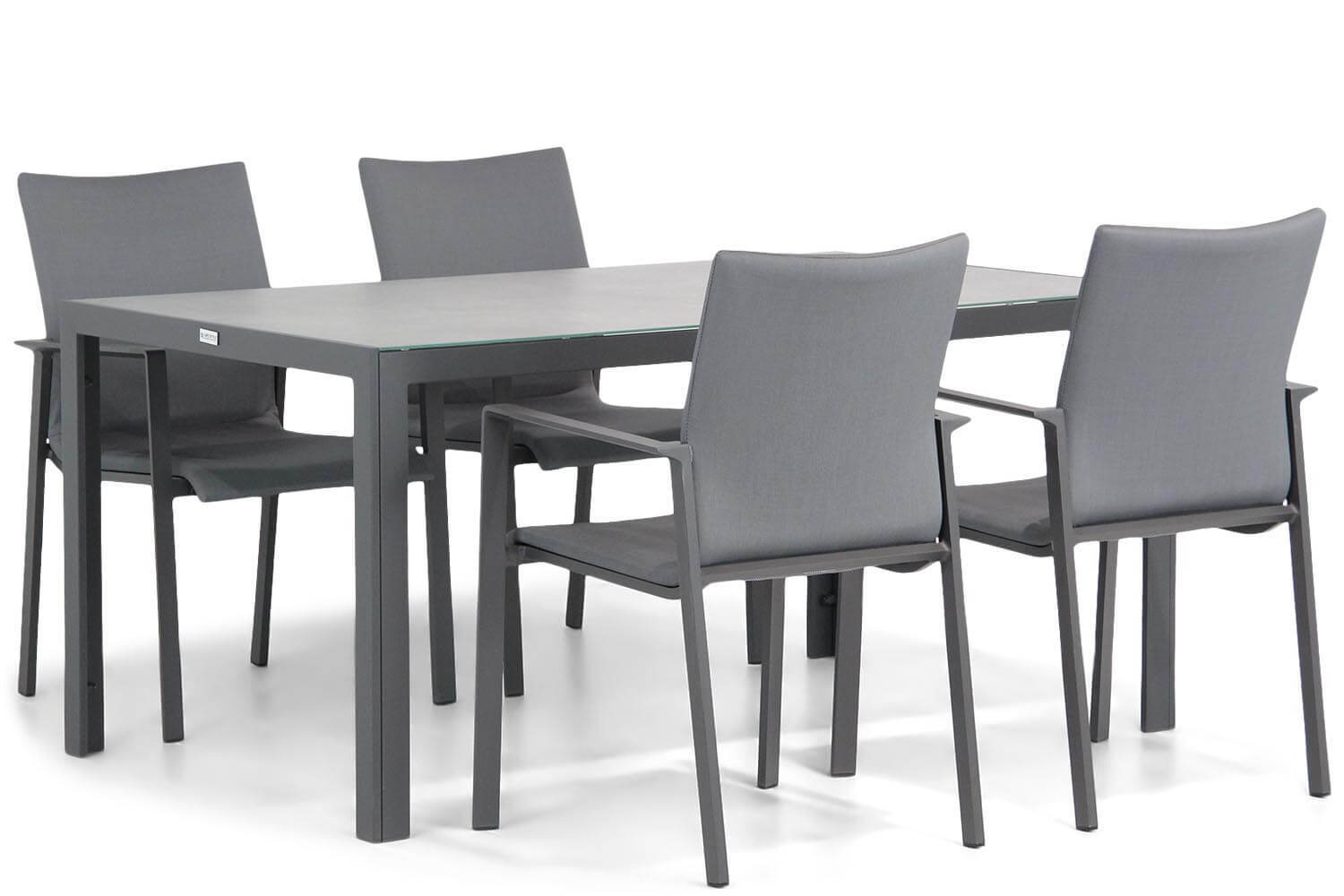 Lifestyle Garden Furniture Rome/Varano 160 cm dining tuinset 5-delig