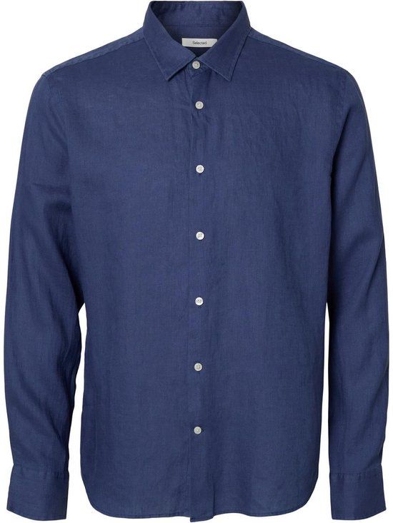 Selected SLH Kylian Regular Linen Shirt LS Oceana