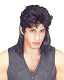 Rubie's Officiële Mullet Pruik Zwart, Volwassen Kostuum - One Size
