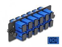 Delock Fiber Optic Adapter Panel SC Simplex UPC 12 Port blue