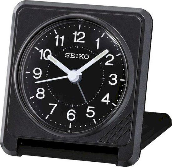 Seiko Reiswekker QHT015K - Zwart - Elektronisch Piep Alarm