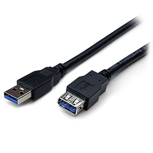 StarTech.com 2 m USB 3.0 verlengkabel, USB 3 type A naar A 2 meter kabelverlenging, stekker/bus, zwart