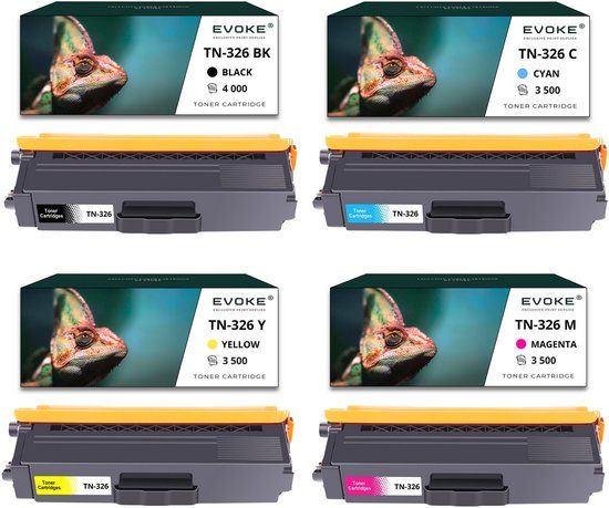 Evoke TN-326 CMYK Toner Cartridge Set