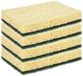 Sorbo Schuurspons / Schoonmaakspons - 6x - Groen Schuurvlak - 13 x 9 x 2,5 cm - Viscose