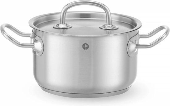 Hendi Kookpan - 1.7 Liter - RVS - Met Deksel - Geschikt voor Inductie