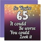 Leuke Look It Leuke 65e verjaardagskaarten voor mannen vrouw
