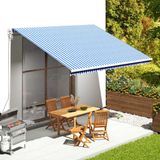 Maison Exclusive - Pièce de rechange pour store, bleu et blanc, 450x350 cm, polyester