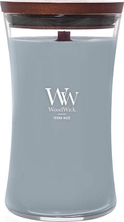 WoodWick Terra Haze Geurkaars - Rond - Grijs - 68 Branduren