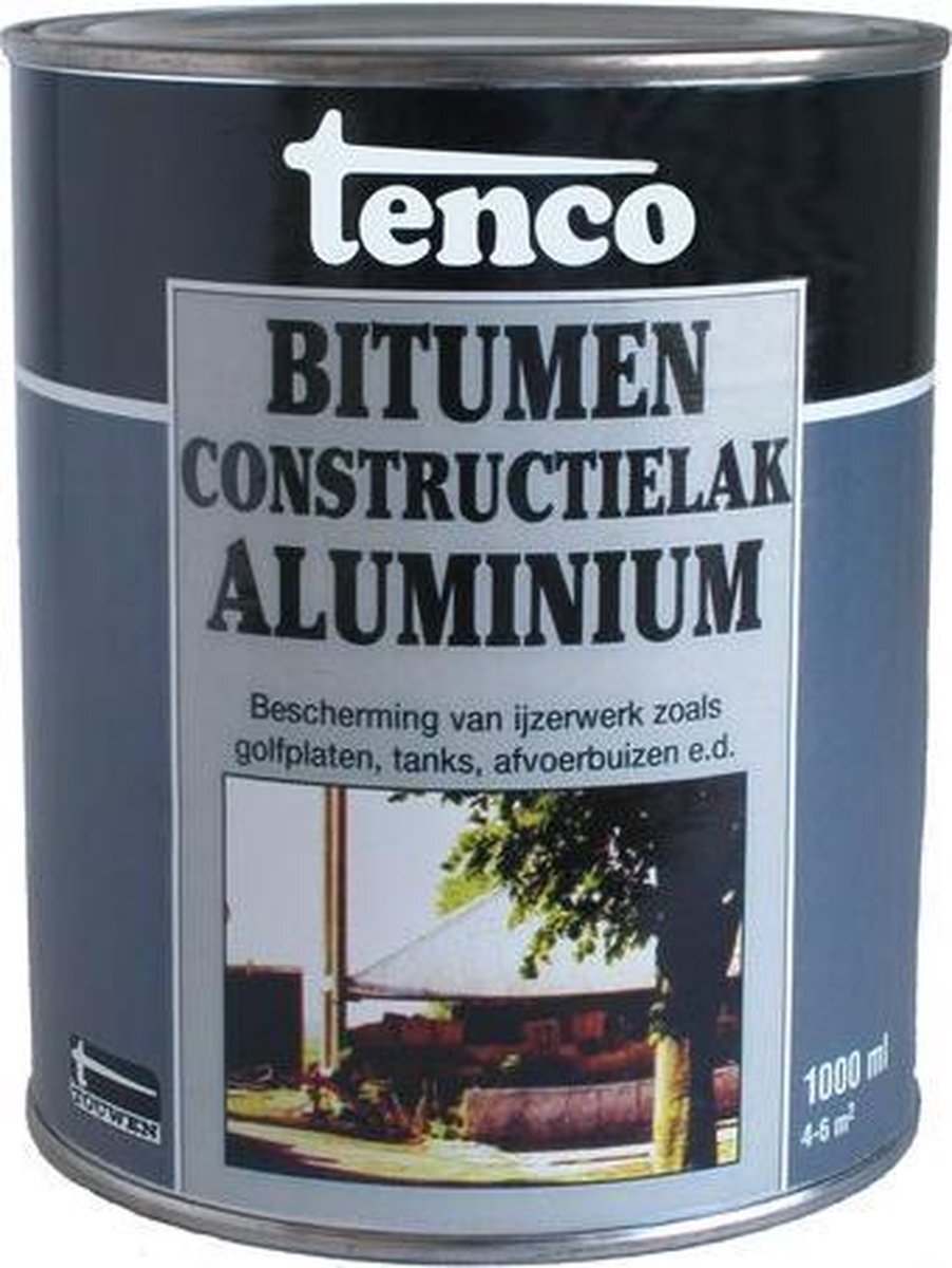 Tenco Bitumen Aluminium Constructielak - 1000 ml