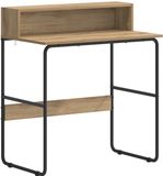 vidaXL Bureau met opslag Artisanaal eiken 80 x 50 x 91 cm