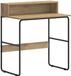 vidaXL Bureau met opslag Artisanaal eiken 80 x 50 x 91 cm