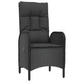 vidaXL 9-delige Tuinset Poly Rattan Zwart