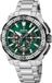 Festina F20724/3 Chrono Bike Heren Horloge Zilverkleurig Groen Staal
