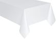 Partydeco Tafelkleed/tafellaken - 3x - Wit - 180 x 300 cm - Polyester - Bruiloft Feest Tafelkleden
