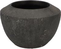 DK Design Bloempot model Maya - verweerd zwart - D20 x H13 cm - rustiek