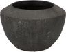 DK Design Bloempot model Maya - verweerd zwart - D20 x H13 cm - rustiek