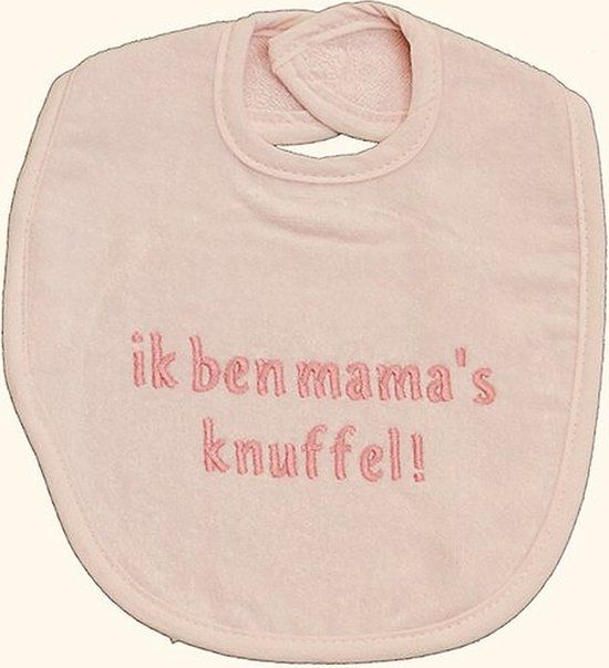 Petit Villain Ik ben mama's knuffel! Slabber Roze Katoen Meisjes Baby Effen