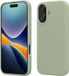 kwmobile hoesje geschikt voor Apple iPhone 17 - Hoesje met siliconen coating - Smartphone case in grijsgroen