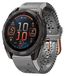 Wigento Garmin Fenix 8 AMOLED 43mm: Topdesign, ademend 20mm siliconen band, grijs