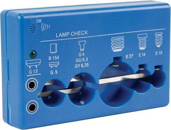 Velleman Lamptester - Geschikt voor G13, B15d/G5, G4/GU5.3/GY6.35, E27, E14, E10