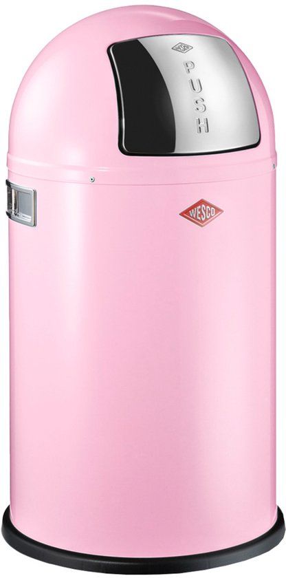 WESCO Pushboy Junior Prullenbak | 22 Liter | Metaal - Roze