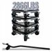Ensemble de roulettes pour meubles avec barre de levage, capacité de 1300 kg, 4 pièces, en aluminium