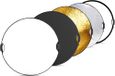 NEEWER Lichtreflector 80 cm met handvat en 3/8 inch schroefdraad, 5-in-1 opvouwbare ronde lichtdiffuser, transparant/zilver/goud/wit/zwart voor fotoverlichting in studio of buiten, RF-110II