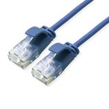 Roline green UTP patchkabel Cat.6A (Class EA), LSOH, extra dun, blauw, 1,5 m