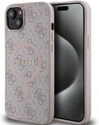 Guess 4G Back Case (MagSafe Compatible) - Geschikt voor Apple iPhone 15 Plus (6.7") - Roze