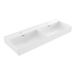 Saniclass Legend Meubelwastafel - 121x47x12cm - met overloop - 2 wasbakken - 2 kraangaten - keramiek - mat wit