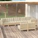Maison Exclusive - Ensemble de jardin pour 8 personnes, avec coussins couleur crème, en pin massif