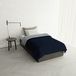 Donsjas voor winter, tweekleurig, saffier/platina, Frans bed